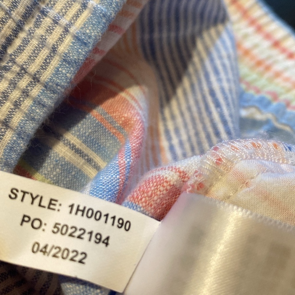 Vineyard Vines Cotton Everyday Pull On Shorts w Pockets Striped Pink Blue LARGE - Picture 6 of 9